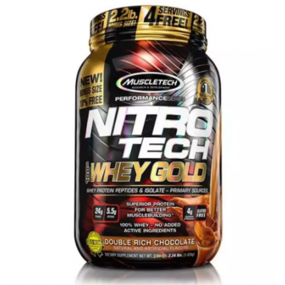Muscle Tech Nutrition nitrotech 100% whey gold (whey protein isolate and peptides) 2lbs